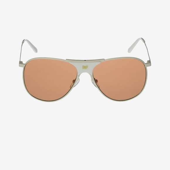 New Diane Von Furstenberg Fiona sunglasses aviators white rose nwt case designer - Picture 3 of 10